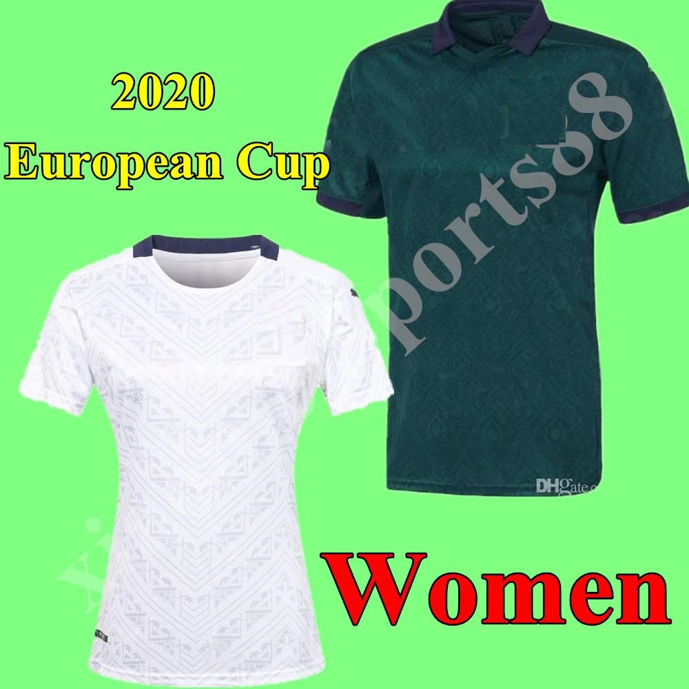 

2020 ITALY Women Soccer Jerseys BERNARDESCHI CHIELLINI EL SHAARAWY VERRATTI INSIGNE Away 3rd Football Shirts BELOTTI BONUCCI Uniforms, White
