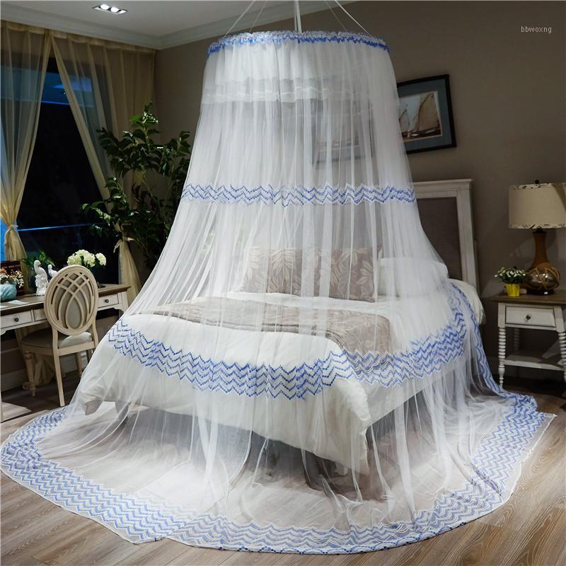 

Wave pattern Round Lace Insect Bed Canopy Netting Curtain Dome Mosquito Net New House Bedding Decor Summer Product1