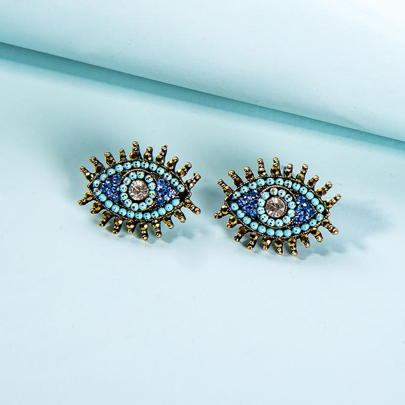 

Evil Eye Earrings for Women Aretes De Mujer Modernos 2020 Vintage Kawaii Accessories Fashion Earrings Jewelry Statement