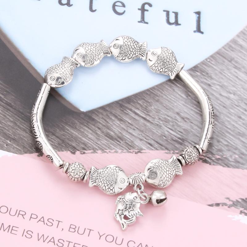 

Fashion Charm Bracelets Fine Fashion Jewelry Woman Christmas Adjustable Rope Chain Metal butterfly Fish shape bell Bracelets