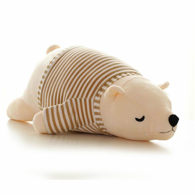 

2020 New Kawaii Dressing Polar Bear Plush Doll Baby Super Soft Stuffed Wearable Sleeping Bear Pillow Animal Plush Toy Kids Gifts
