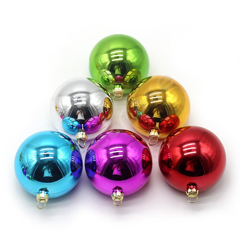 

2020 Sublimation Christmas Baubles Thermal Xmas Tree Ball Glossy Shiny Hanging Balls Bauble Shatterproof Ornaments Decoration 3 SizesF102204