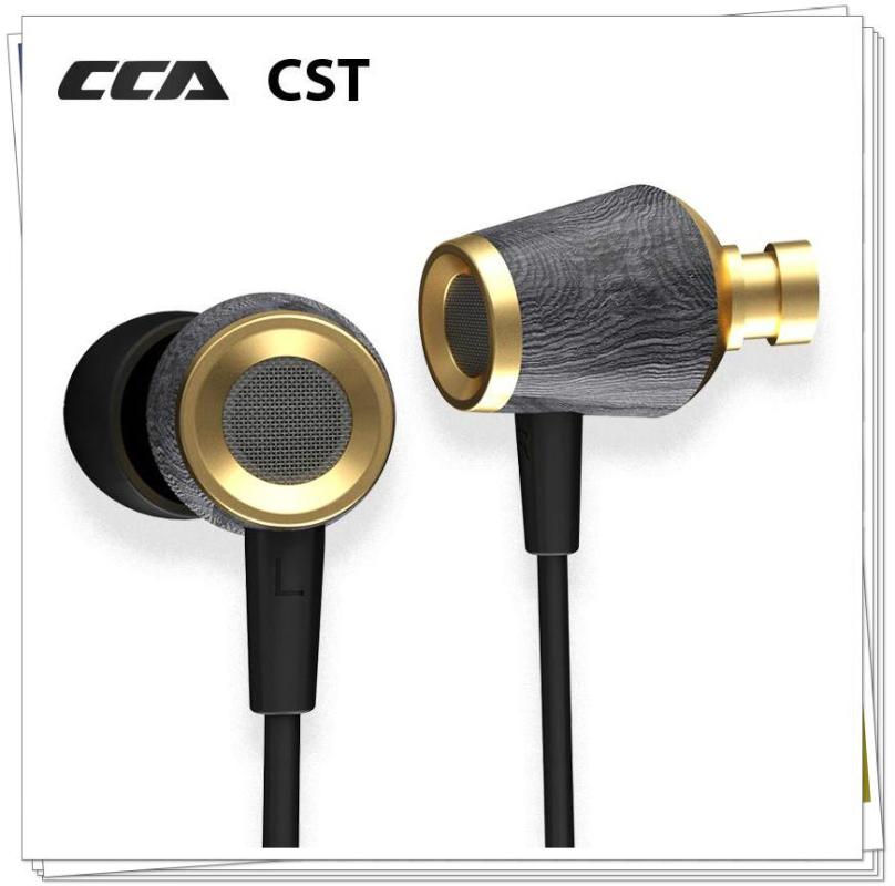 

CCA CST Wooden In-Ear Earphone Metal bass Earphones Sports Dynamic headset Wood Heavy earpiece for Zsn Pro ZSX ASX ZAX C12 C10, Black