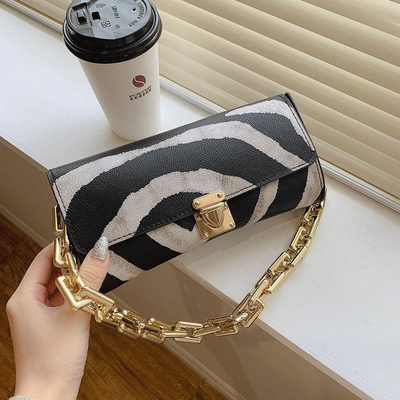 

Printed Women Shoulder Underarm Bag Fashion Simple Lady Travel PU Tote Handbags for Shopping Chains Women Supplies, A04
