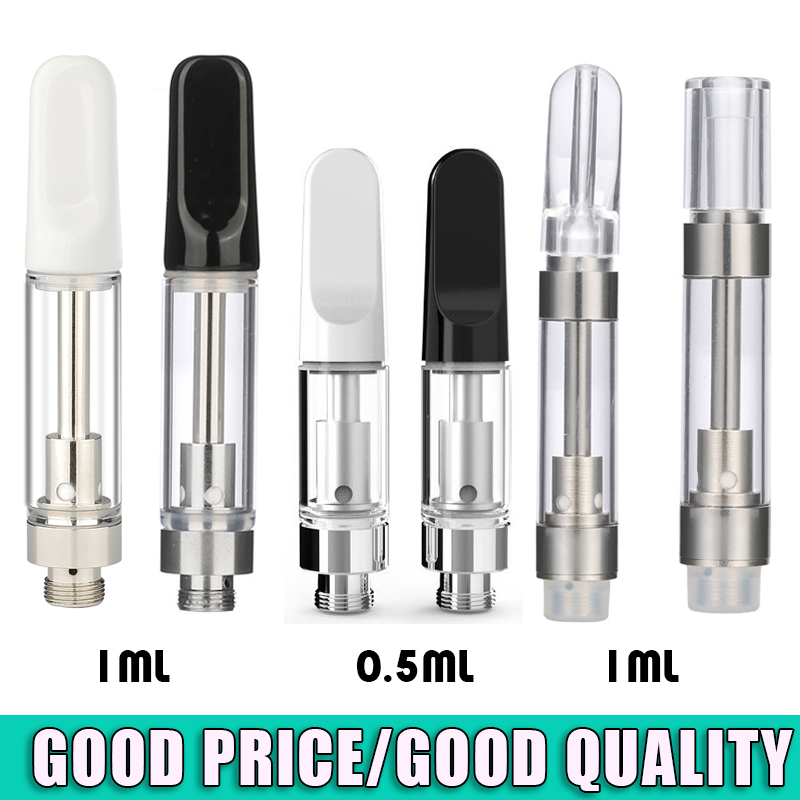 

510 Empty Ceramic Vape Cartridge G5 0.5ml 1ml Disposable Glass Oil Glass Tank Ceramic Vape Atomizer 1 Gram custom Logo And Packaging
