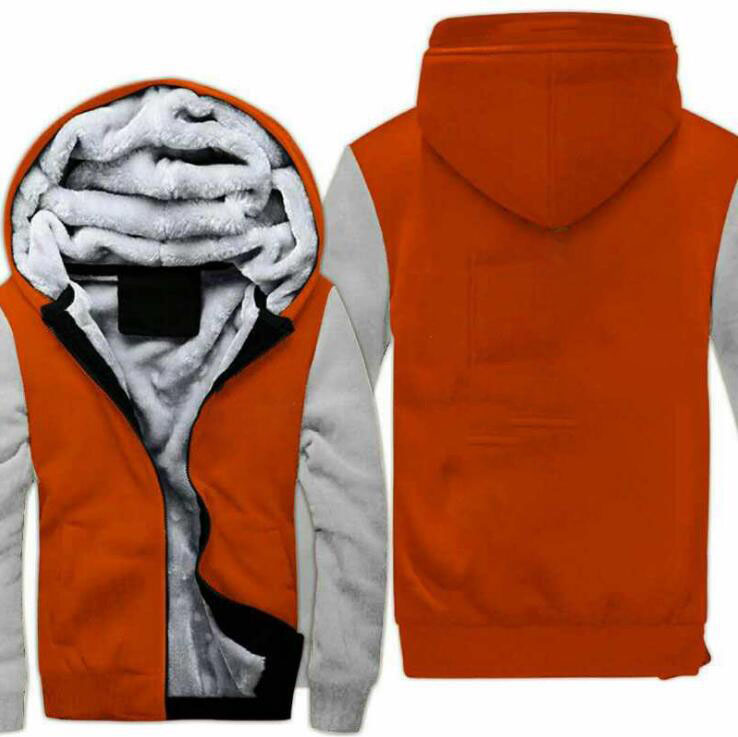 Autumn and winter new thick and velvet hooded sweater men&#039;s motorcycle riding hoodie jacket-image-645429598