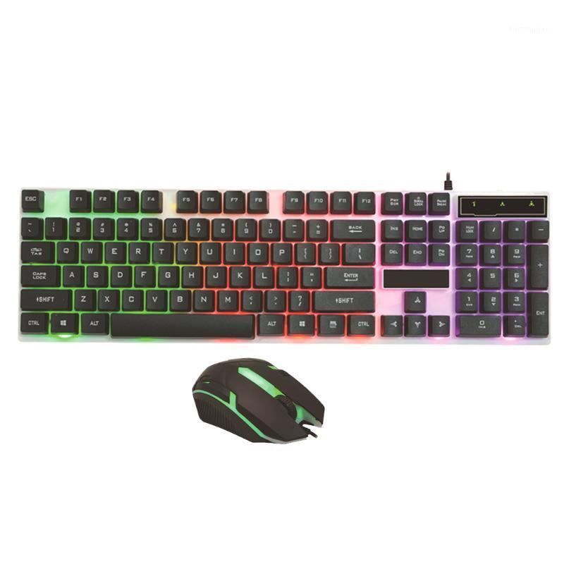 

Desktop 104 Keys 7 Colorful RGB Backlight Wired Gaming Keyboard And Mouse Combos for PC Computer Desktop Home Office Mouse1