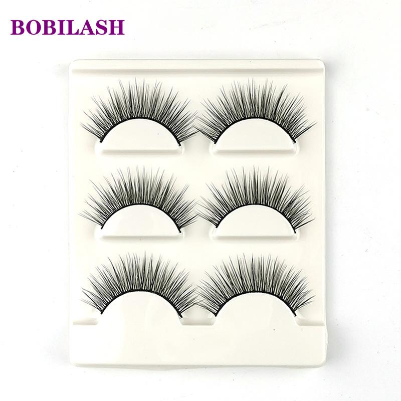 

3 Pairs 5D False Eyelashes Handmade Wispy Fluffy 10~20mm Long Lashes Makeup Tools