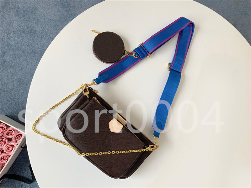 

2021 luxury women's Shoulder Bag Women Crossbody Bag Genuine Leather Handbags Purses Lady Tote Bag Coin Purse Three Item handbag and Purse, Brown