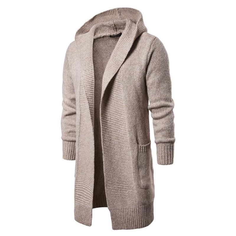 

Men Sweater Long Sleeve Males Pull style Man Sweater Clothing, Khaki
