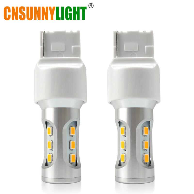 

CNSUNNYLIGHT T20 7440 W21W WY21W 9SMD 3030 LED Car Yellow White Turn Signal DRL Bulb Red Brake Lights Auto Reverse Lamps 12V, As pic