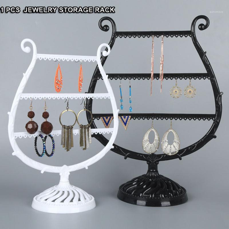

1 PC Necklace Earrings holder Ear Studs Display Rack Metal Jewelry Holder Stand Showcase Metal Iron Bracelet Jewelry Organizer1