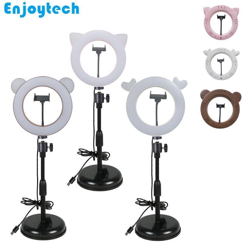 

New Creative Cute 11inches LED Ring Flash Lamp with Tabletop Mount Holder Stand Tripod for LIve Streaming Video Bloggers1