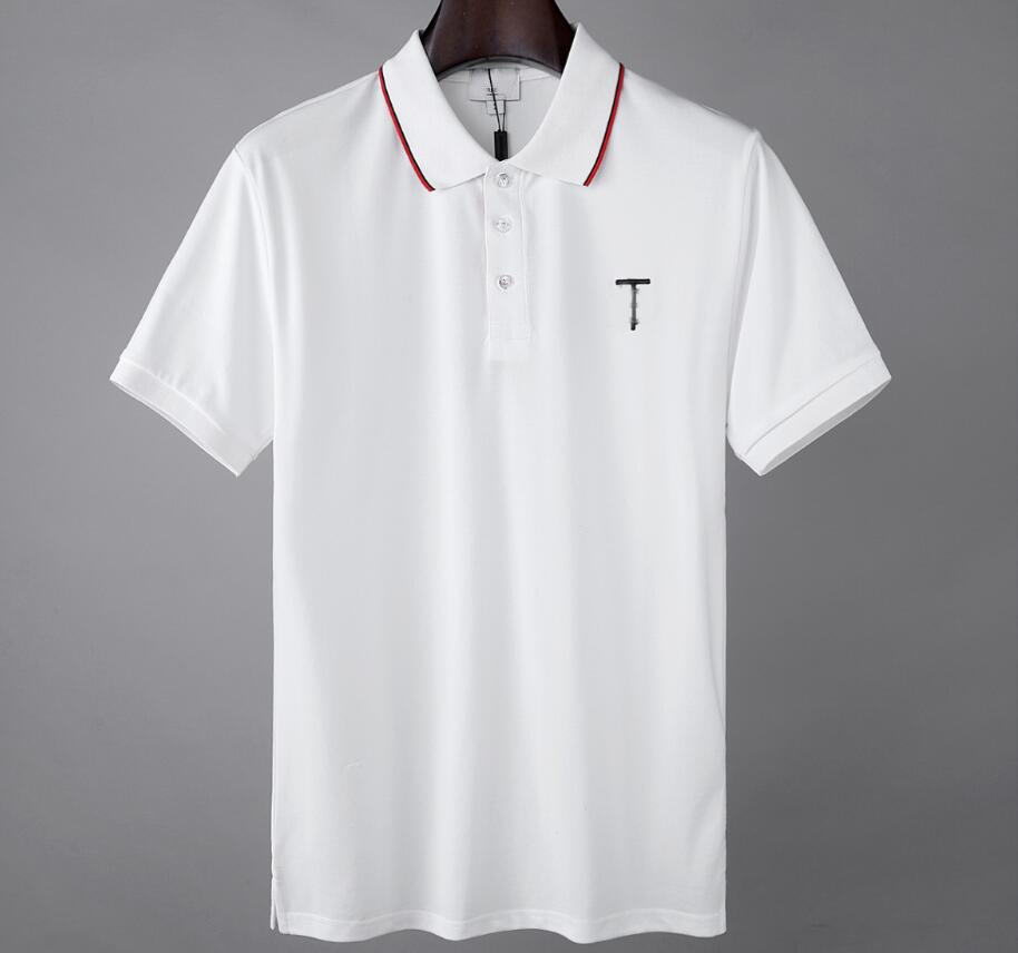 

summer mens polo shirt italy spring shorts sleeve tee designer polos tshirt lapel 22ss men garter letters little bee printing clothing #0015 F6PR, White