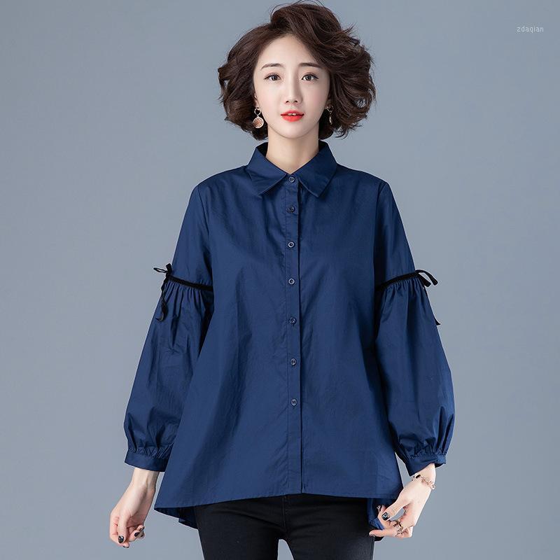 

Loose shirt long-sleeved women's temperament commuter spring and autumn clothes Western style slim shirt top1, White