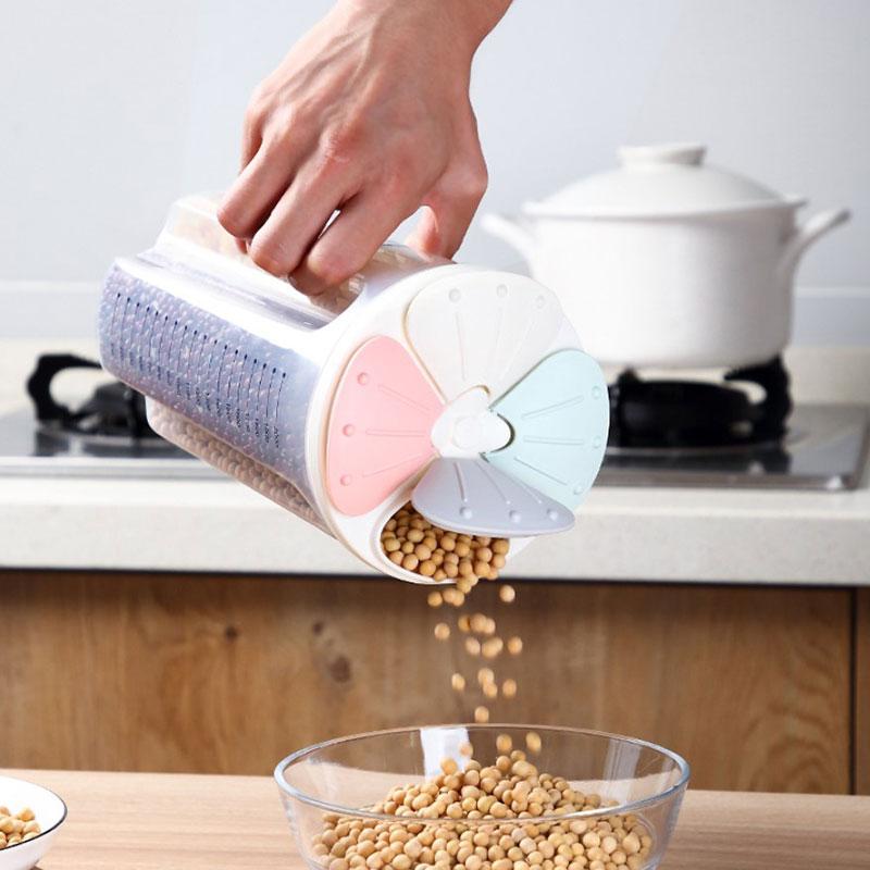 

1PC Kitchen Storage Tank Sealed Tank Storage Box Compartment Transparent Box Plastic