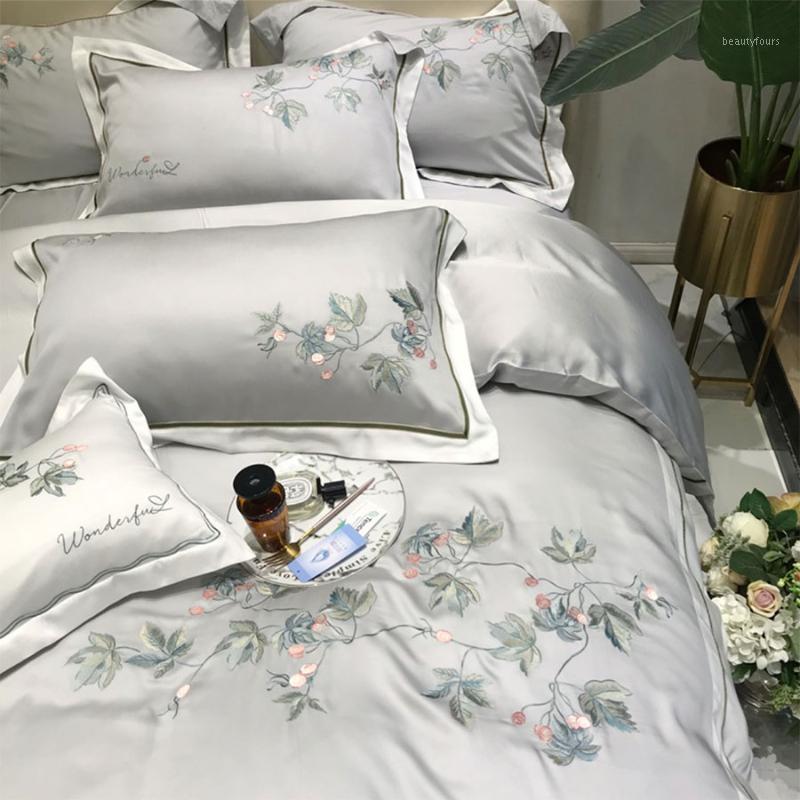 

Comfortable trend plant flower bedding set adult, queen king vintage double home textile bed sheet pillow case duvet cover1, Picture color