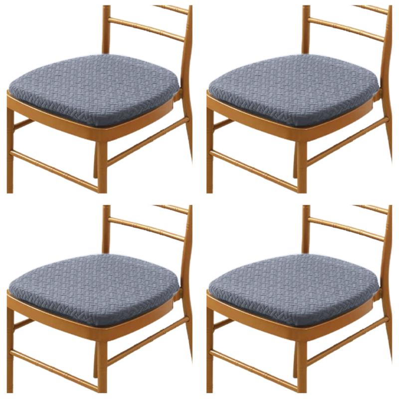 

4pcs Protector Dustproof Dining Room Anti Dirty Elastic Stretch Removable Slipcover Kitchen Solid Chair Seat Cover Home Soft