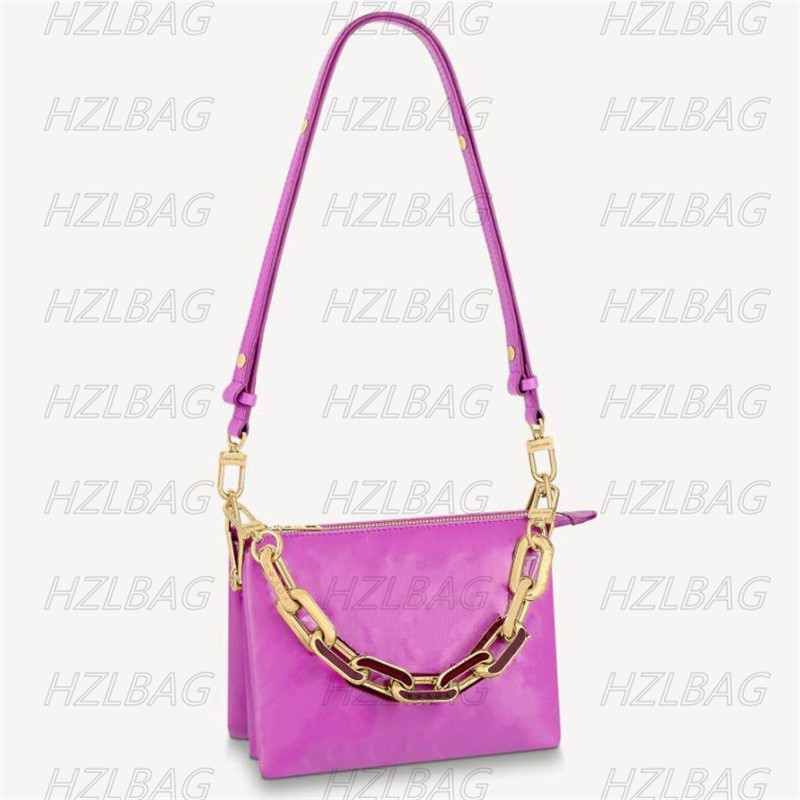 

Compact Coussin BB Purses Designer Bags M59396 handbag Monograms embossed puffy Leather removable strap short chunky chain soft foamed Cross Body Bag, 01