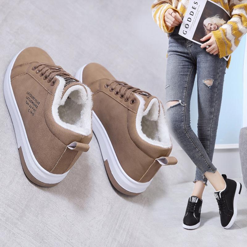 

Cotton Shoes Female New Women's Boots Winter Plus Velvet Cotton Shoes Thick Soled Warm Snow Women's Boots1, Black