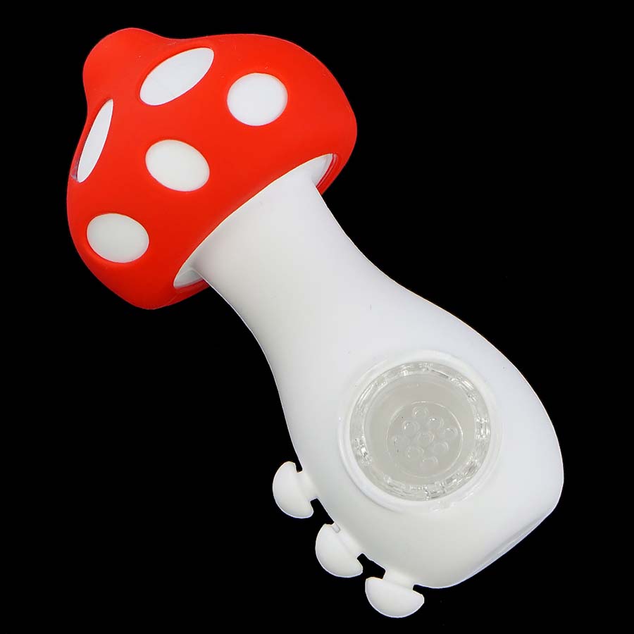 

Mushroom held mini hand pipe tobacco bubbler smoking bong pipes oil rig glass bongs