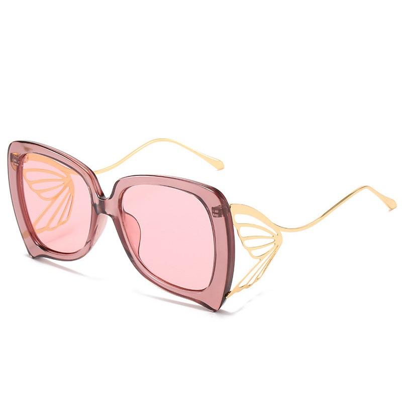

Sunglasses Personalized Metal Butterfly Hollow Temple Design, Luxurious Large Frame Ladies Sunglasses, Colorful And Fashionable