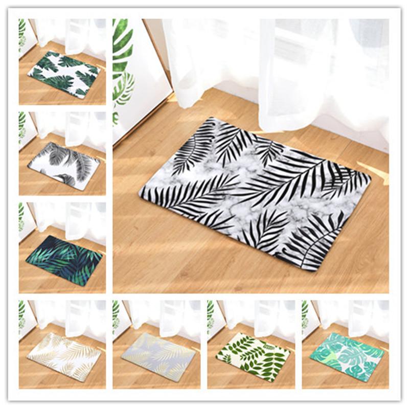 

SJ 1pc Bath Mats Pad Tropical Rainforest Leaves Non Slip Bathroom Rug Carpet tapis de bain Carrpet