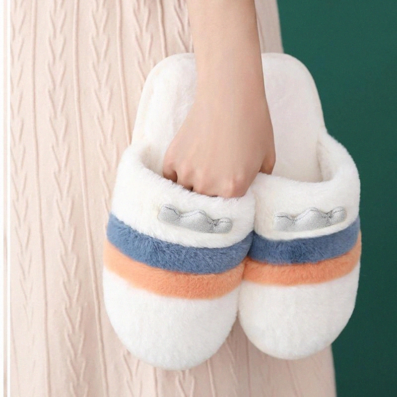 

Women Winter Warm Home Slipper Lovers Flats 2020 Women's Comfortable Plush Slides Woman Fur Ladies Cute Female Shoes Plus Size #Sw1F, Black