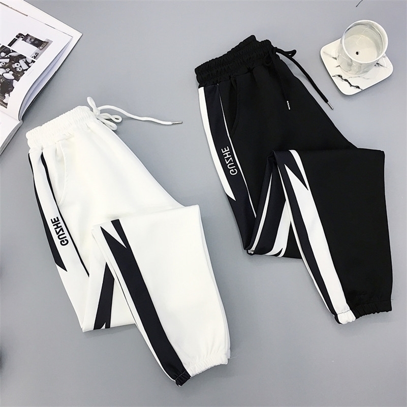 

Autumn Hip Hop Sports Women Pants Plus Size 2XL Loose Harajuku Cargo Pants Women High waist Trousers Jogger Baggy Pants 201228, Black