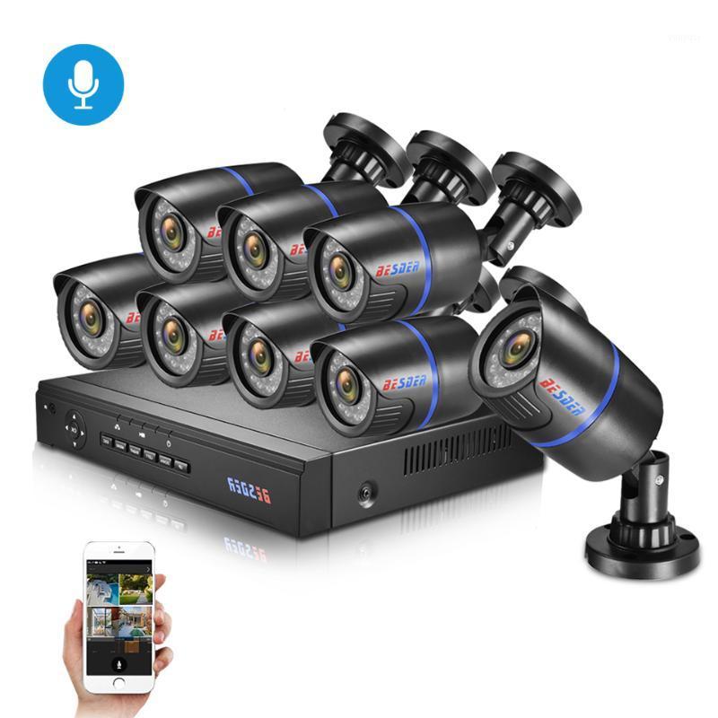 

BESDER Audio 8CH CCTV Security POE System 1080P 2MP NVR Camera Surveillance POE Kit With HIDM VGA Output Motion Detection P2P1