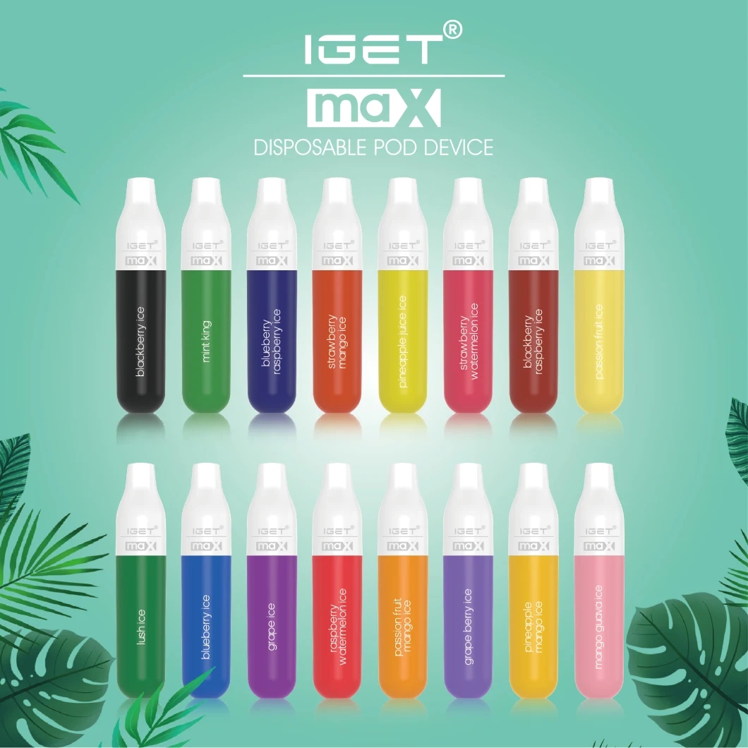 

Original IGET MAX Disposables Vape Pen Electronic Cigarettes starter kit Device 2300 Puffs 1100mAh Battery 8ml Pre-Filled Authentic wholesale