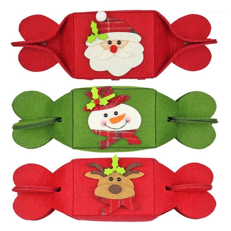 

Christmas Decorations Cute Biscuits Cookie Candy Bags Small Santa Claus Bag Kids Xmas Decoration Box Bauble Gifts1
