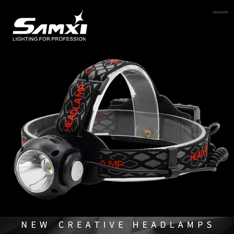 

Rotating Bright Light Headlights White Red Green 3 Lights Sources Multifunctional USB Rechargeable LED head lantern1