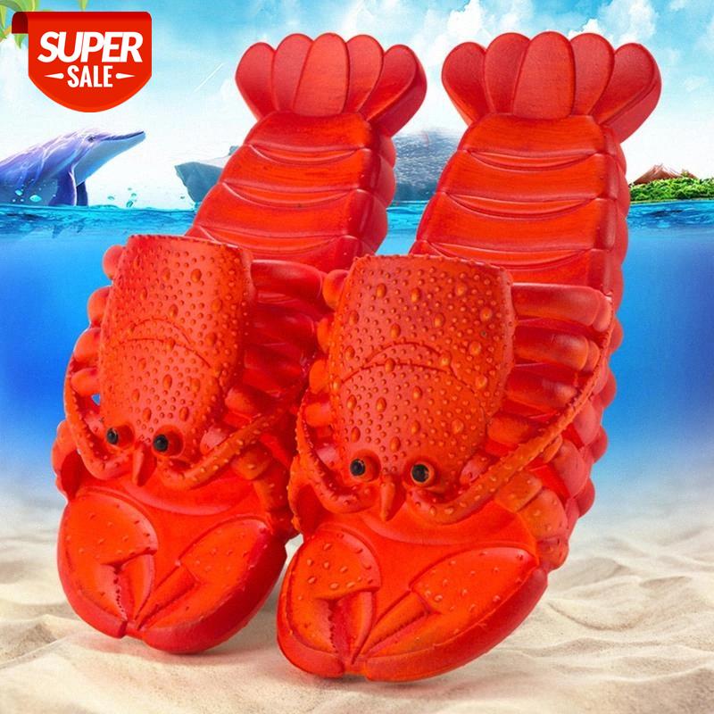 

Lobster Slippers Woman Funny Animal Summer Flip Flops Cute Beach Shower Casual Shoes Women Unisex Big Size Soft Home Slippers #vz02, Dark green