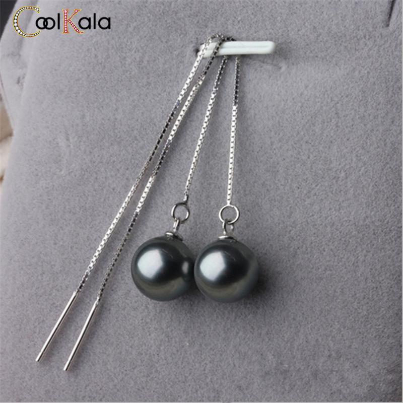 

Dangle & Chandelier Coolkala Tassel Long Black Chain Low Luxury Pearl Ear Line