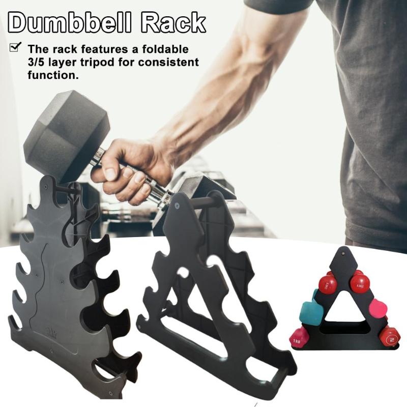 

Weightlifting Dumbbell Rack Floor Stand Multifunctional 3/5 Layer Fitness Fixed Combination Dumbbell Sports Accessories, Black