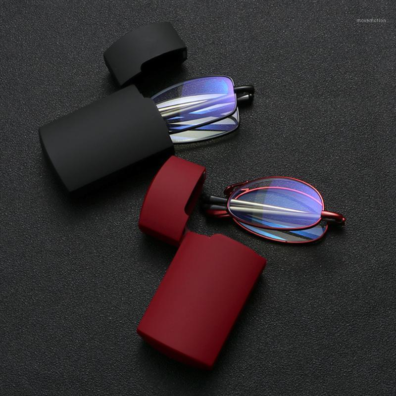 

Unisex Anti-Blu-Ray Folding Reading Glasses 1Pcs Men Women Hot Rotating Diopter Readers Computer Glasses With Case +1.00~+4.001