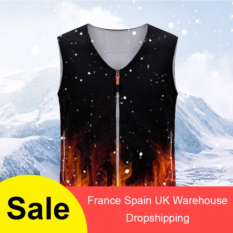 

2020 Winter USB Infrared Heating Vest Jacket Electric Thermal Clothing Waistcoat For Women Men Outdoor Hiking Camping Cycling, As pic