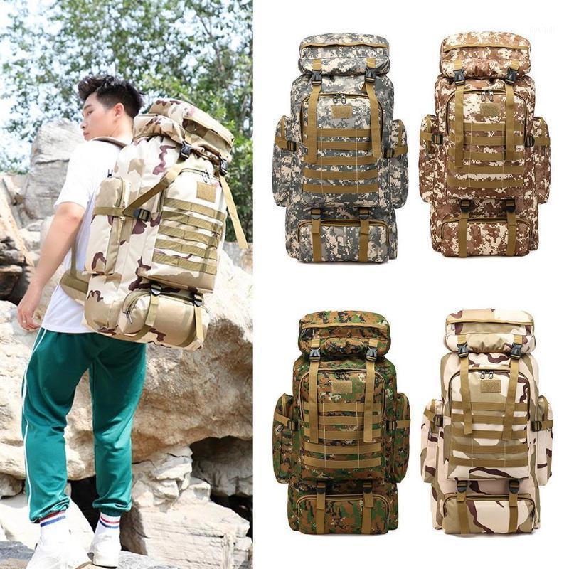 

90L 3D Outdoor Sport Tactical climbing mountaineering Camping Hiking Trekking Rucksack Backpack Travel Bag outdoor I6C41