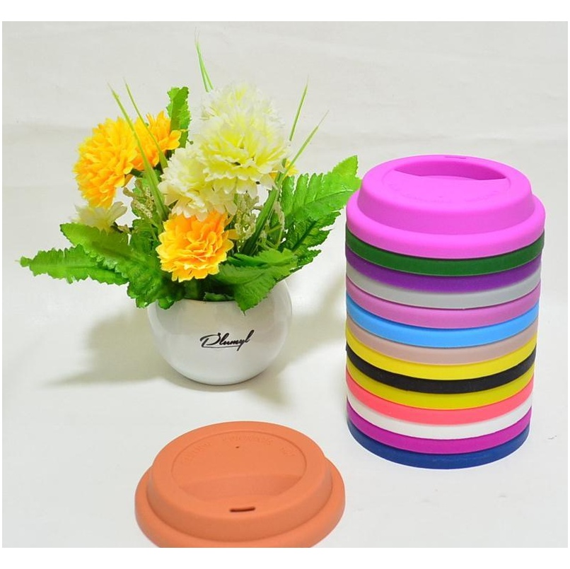 

Sile Cup Lids 9.6cm Non-toxic Anti Dust Spill Proof Cup Lid Portable Coffee Milk Cups Cover Seal Lids Drinking jllnfE outbag2007