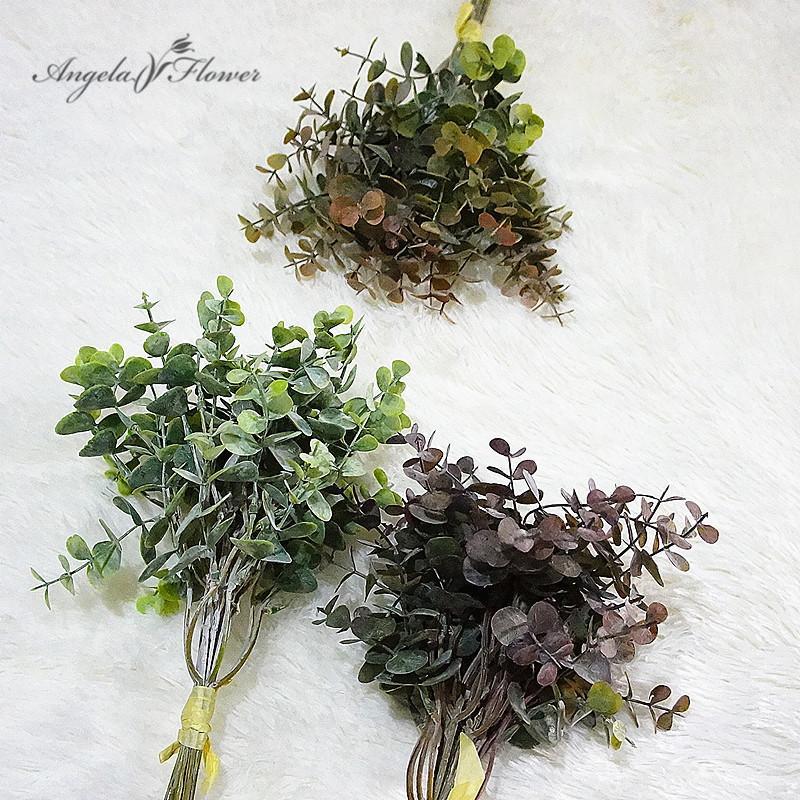 

Nordic ins 6 branch artificial eucalyptus money leaf material decor Christms home hotel plant green wall landscape plant branch1