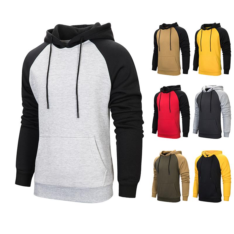 

Colorblock Thick Hoodies Men Plus Velvet Fashion Patchwork Sweatshirts Men Hip Hop High Streetwear Fleece Hoody Crewneck, Gray hoodie