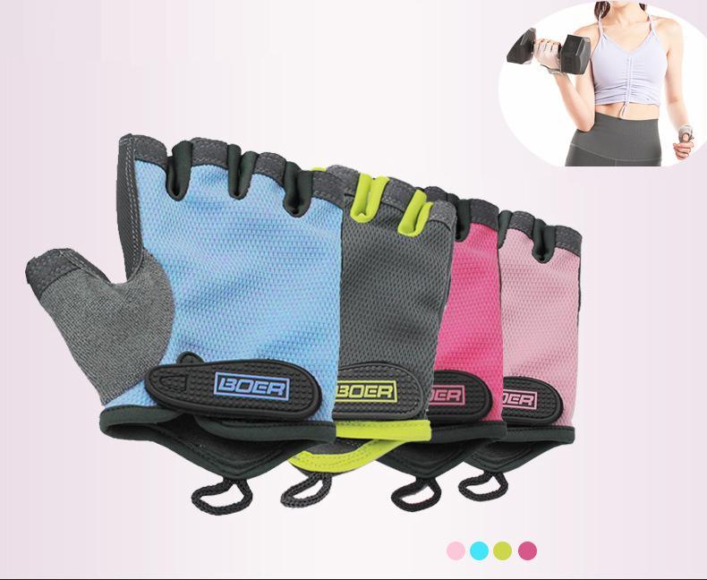 

Men Women Gym Half Finger Anti-slip Sports Gloves Bike Cycling Weightlifting Breathable Antiskid Gloves S/M/L1, Green
