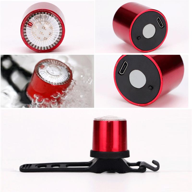 

High USB Magnetic Bike Tail Lamp Bicycle Rear Back Warning Light Aluminum Alloy Waterproof Taillight DOG88