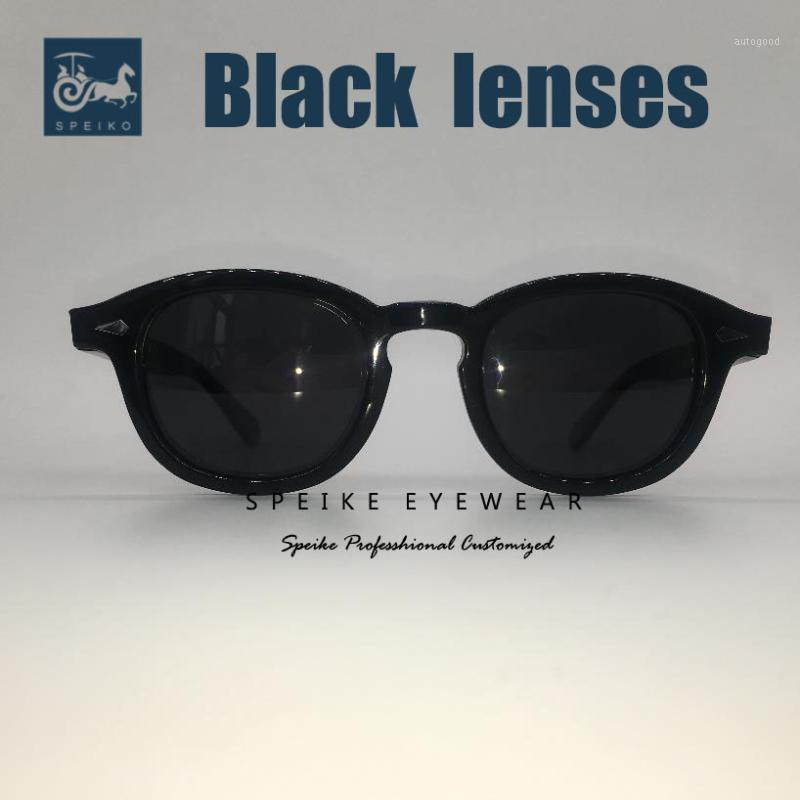 

Sunglasses SPEIKE Customized Vintage Black Johnny Depp Lemtosh Style Retro Dark Porlarized Glasses Can Be Myopia Sunglasses1