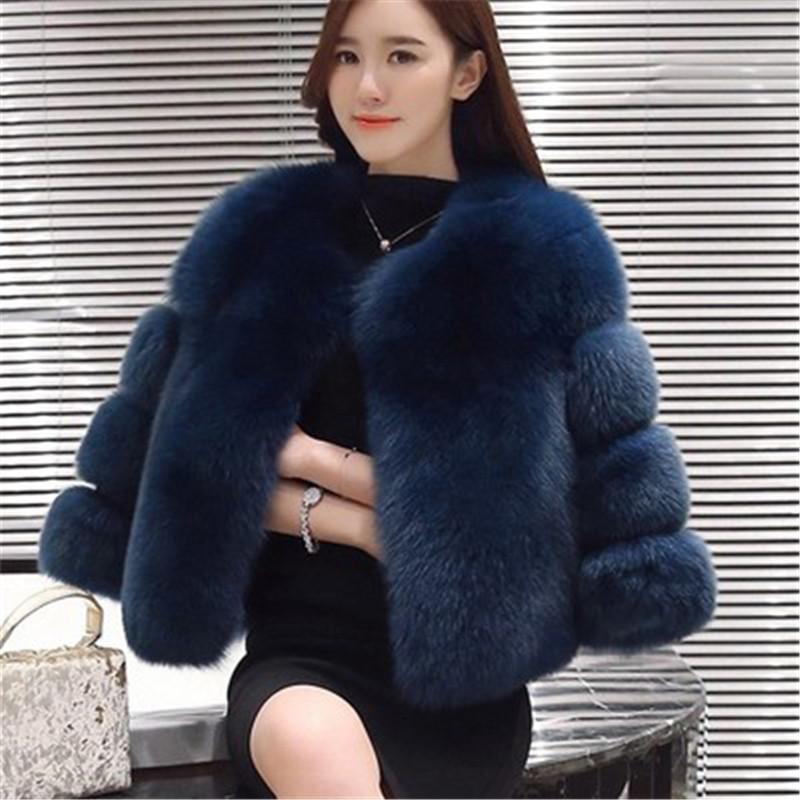 

2020 new imitation fur faux fur winter women' coat large size Korean version of the self-cultivation short female coat, Dark green