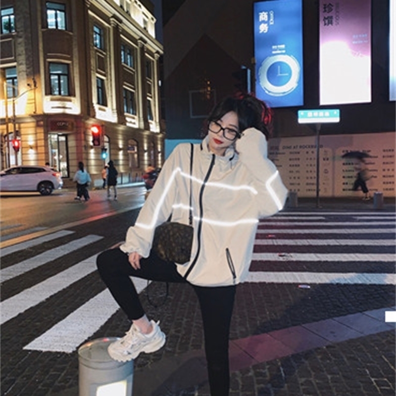 

New a 2021 Chunky Reflective Raincoat Autumn Woman and Man Kpop Fashion Yv8g MLJ4