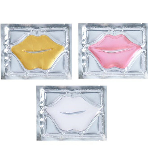 

Drop Pink White Lip Masks Gold Crystal Collagen Women Moisturizing Mask Lip Care Cosmetic Patch Pad Gel Makeup Lip Mask