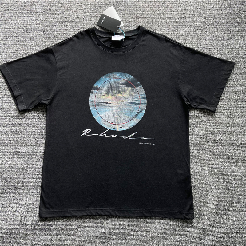 

T Shirt Men Women 1 High-Quality Front Graphic Print Tee Vintage Tops Oversized Short Sleeve, Black