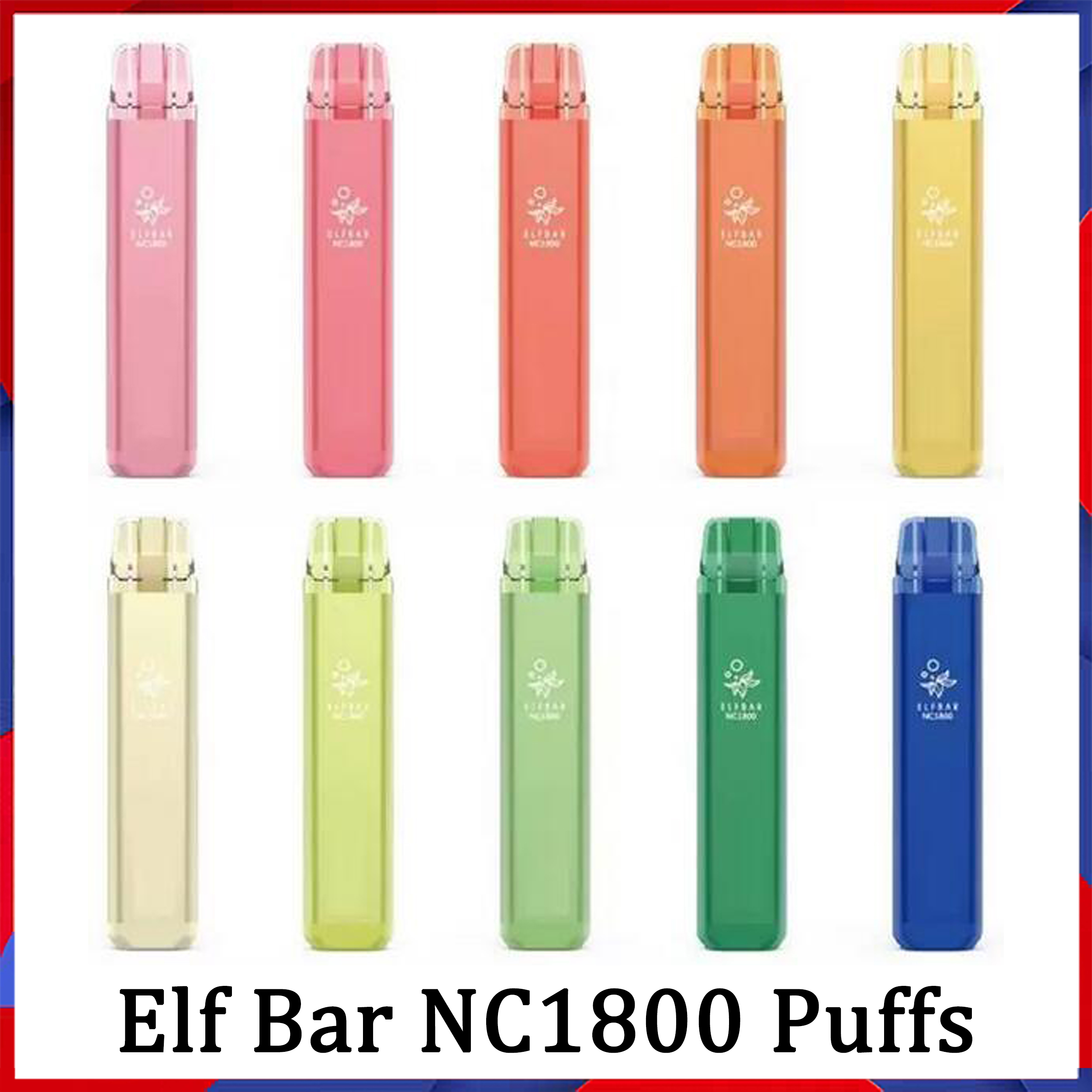 

Elf Bar NC1800 Puffs E Cigarette Disposable Vape Pod Device 950mAh Battey 6ml Pods vaporizer Geek Bar Pro